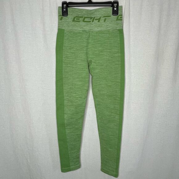 ECHT Arise Pure Seamless Leggings Green Tea Size Small Yoga Gym Workout Fitness - Picture 2 of 9